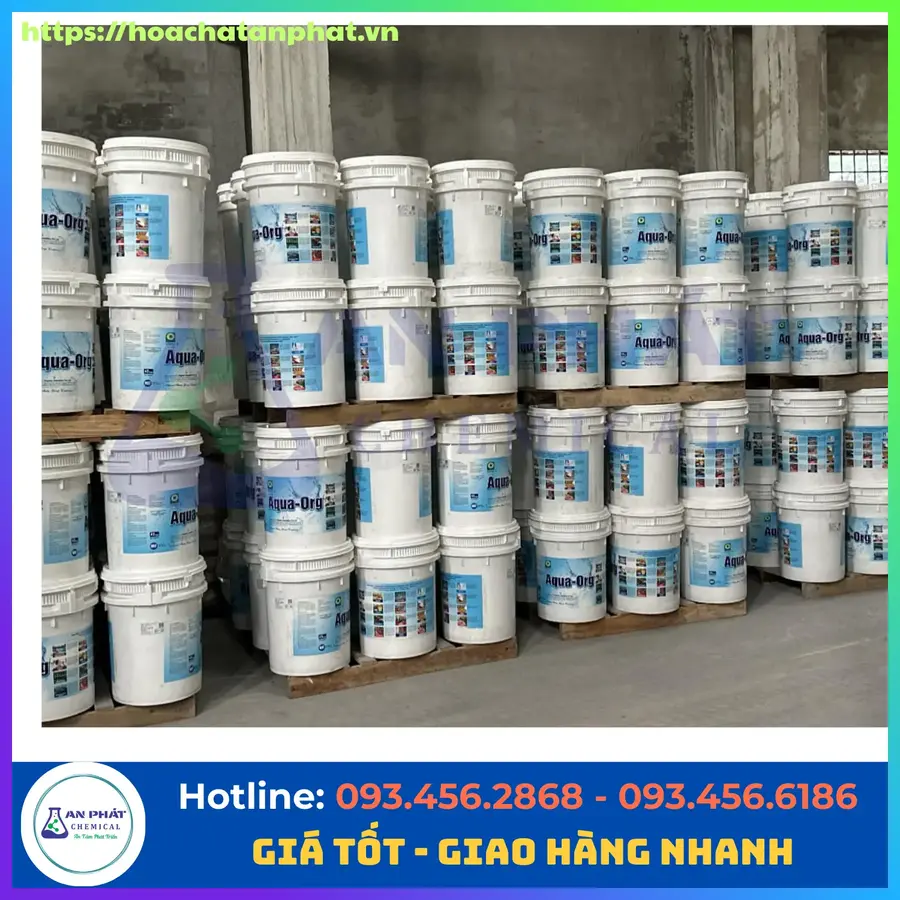 Chlorine ( Clo) Aqua ORG Ấn Độ Ca(OCl)2 70%, Ấn Độ, Thùng 45kg