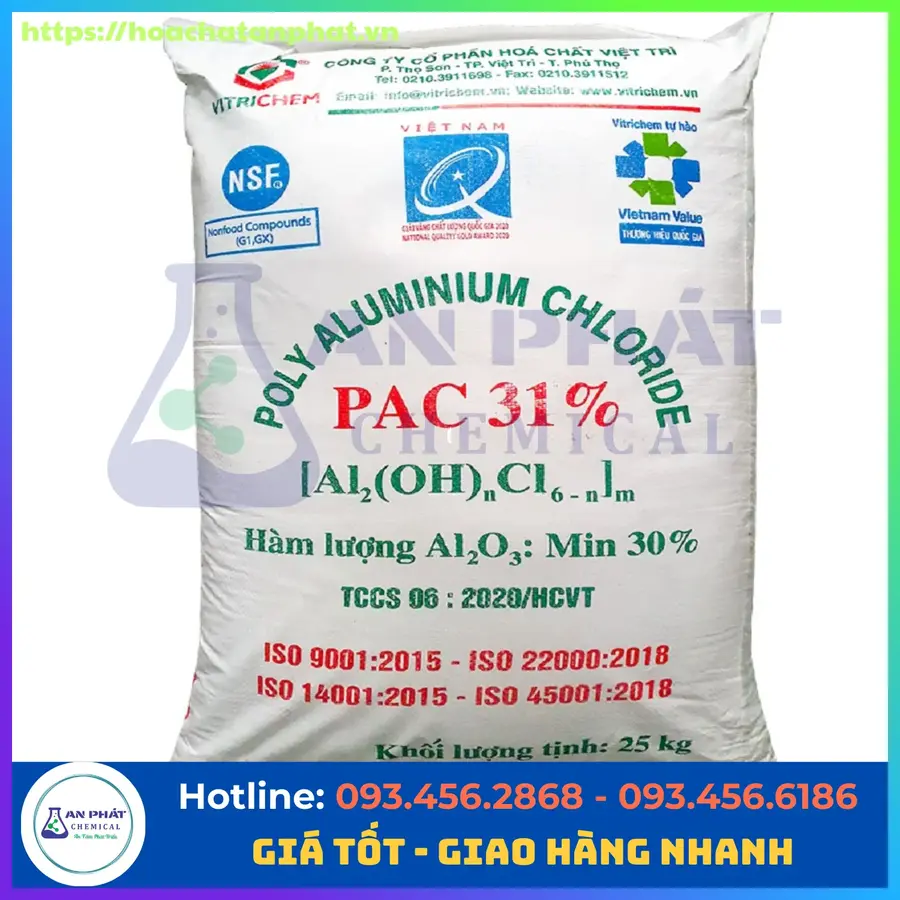 PAC Việt Trì  31%, Việt Nam, Bao 25kg