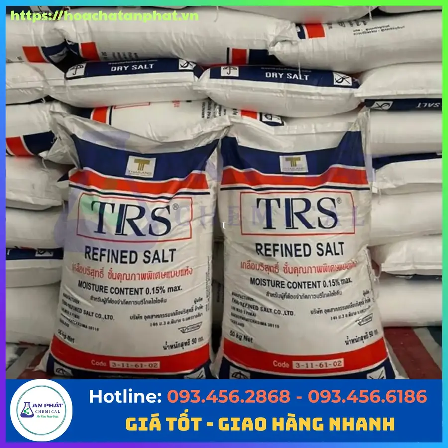 Refined Salt ( TRS) NaCl 99.9%, Thái Lan, 50kg/bao