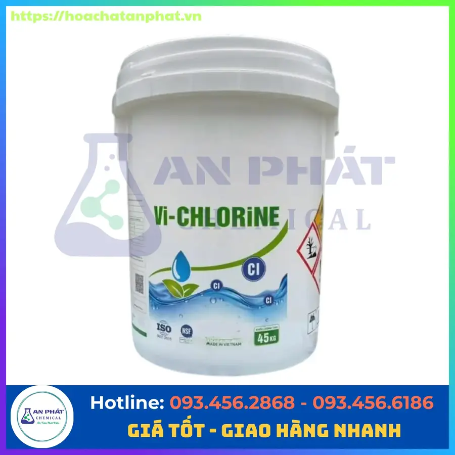 Vi Chlorine ( Clo Việt Trì) Ca(OCl)2 70%, Việt Nam, Thùng 45kg
