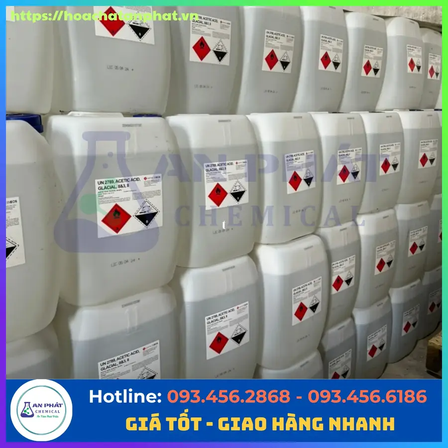 Acetic Acid CH3COOH 99.8%, Hàn Quốc, Can 30kg