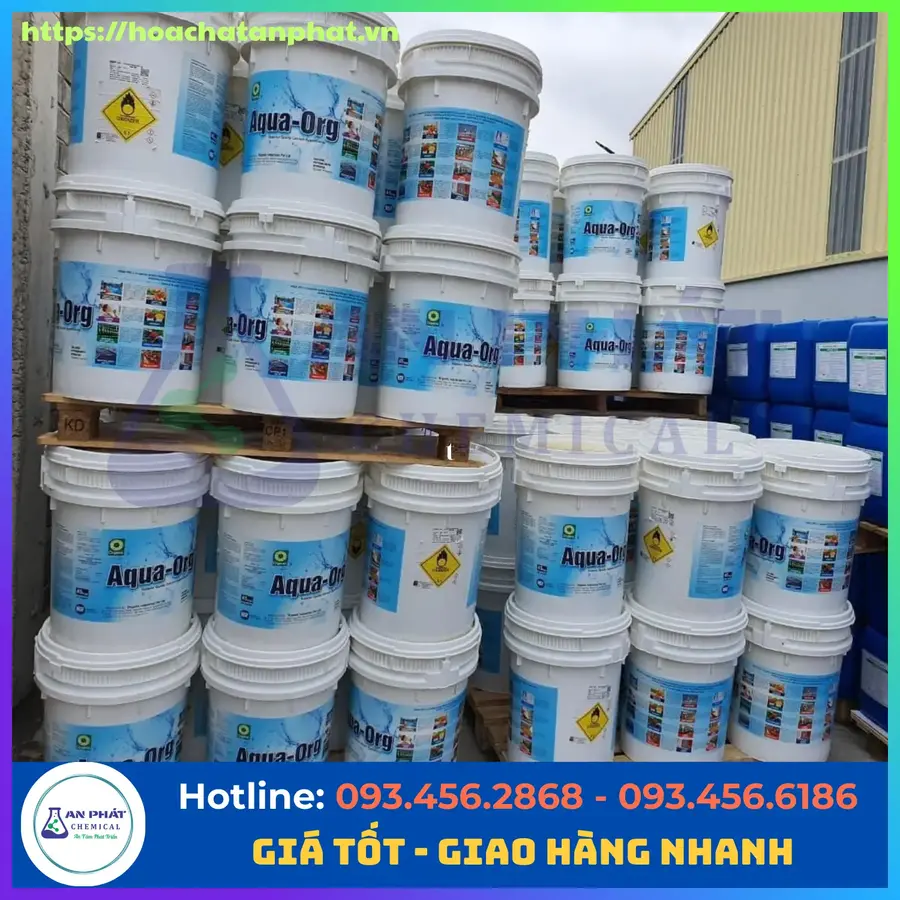 Chlorine ( Clo) Aqua ORG Ấn Độ Ca(OCl)2 70%, Ấn Độ, Thùng 45kg