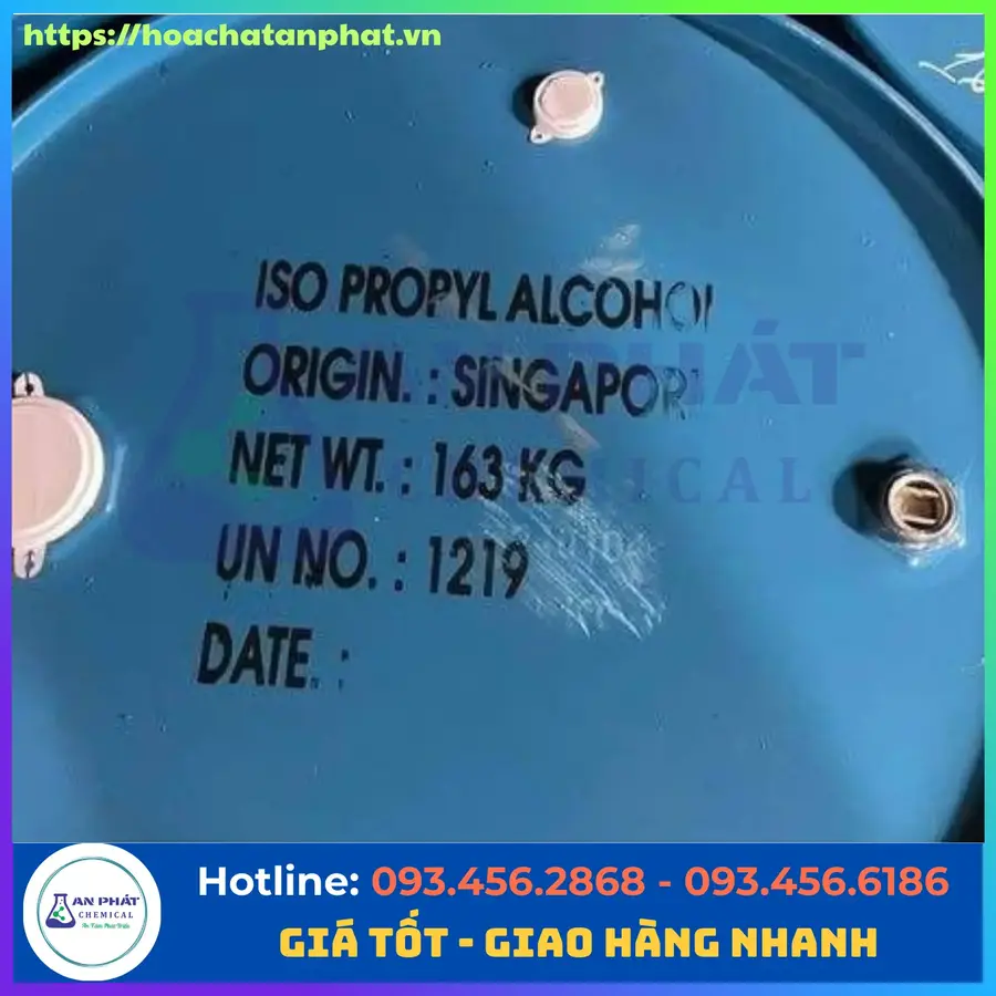 Iso propyl Alcohol ( IPA) C3H8O 99%, Singapor, Phuy 163kg