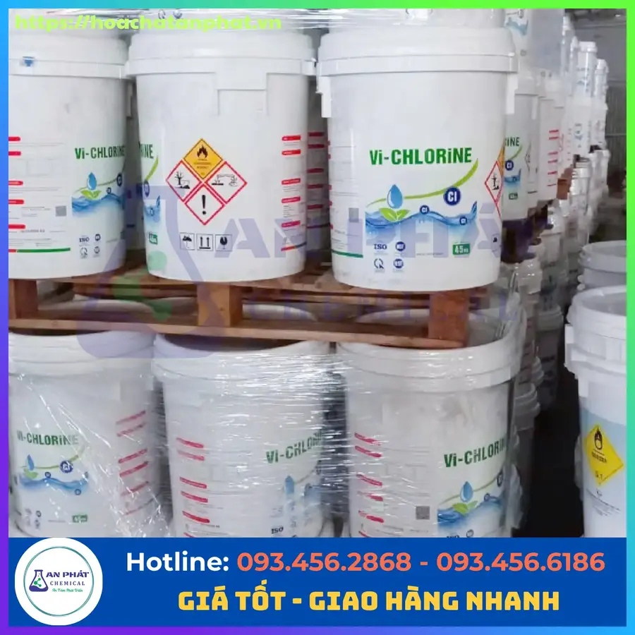 Vi Chlorine ( Clo Việt Trì) Ca(OCl)2 70%, Việt Nam, Thùng 45kg