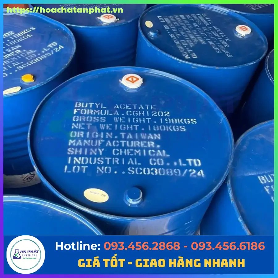 Iso Butyl Acetate (BAC) C6H12O2 99%, Đài Loan, Phuy 180kg