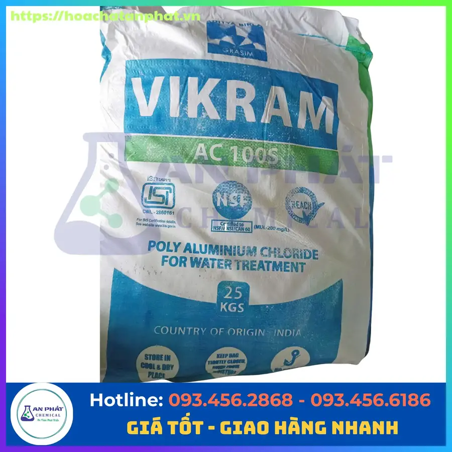 PAC ( Trợ lắng) Ấn Độ 31%, Ấn Độ, Bao 25kg