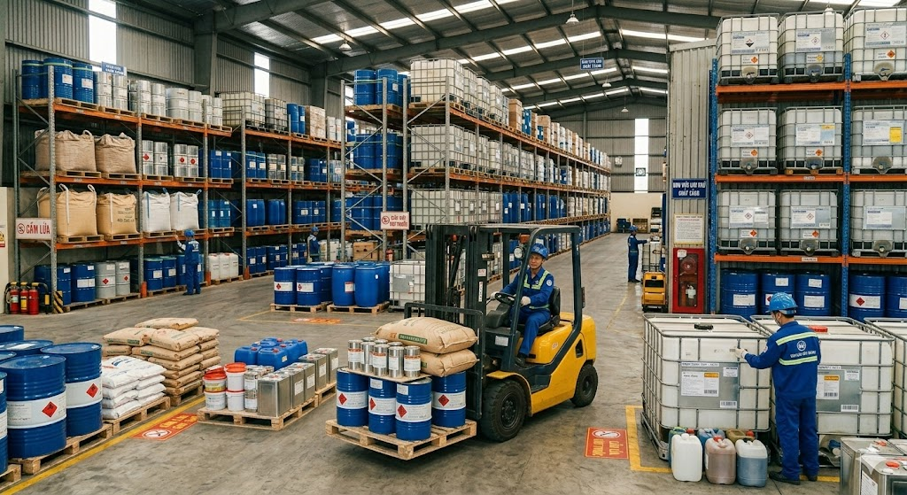 Tổng Kho Hóa Chất Công Nghiệp Tại Hải Phòng – Sẵn Hàng, Giá Gốc, Giao Nhanh 24H
