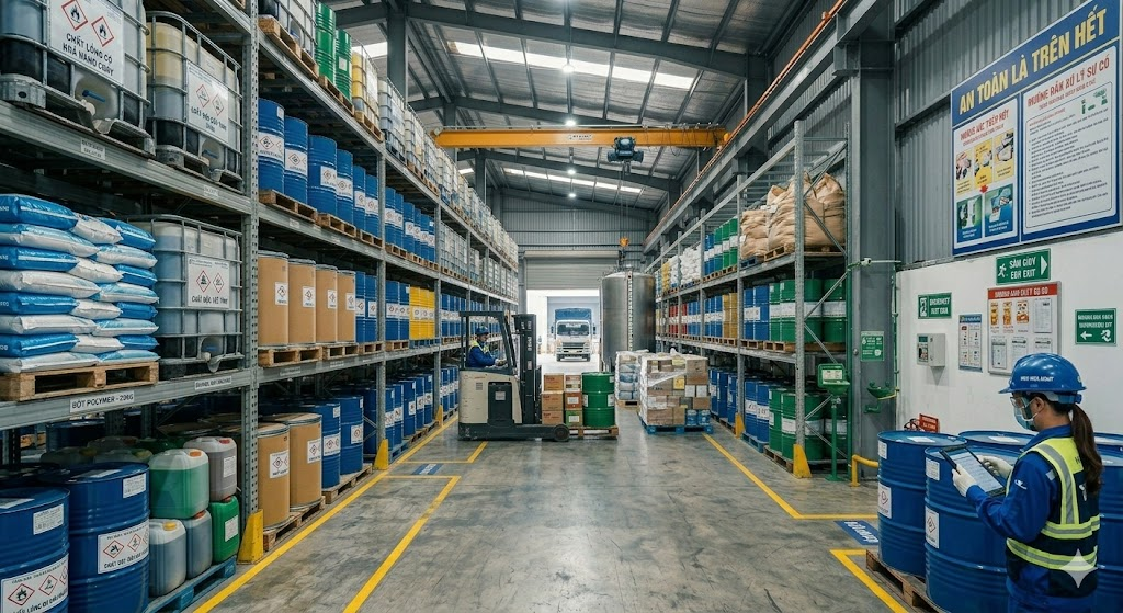 Bán hóa chất công nghiệp tại Quảng Ninh: Giải pháp chuẩn CO/CQ – Giao hàng tận kho