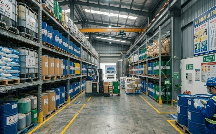Bán hóa chất công nghiệp tại Quảng Ninh: Giải pháp chuẩn CO/CQ – Giao hàng tận kho